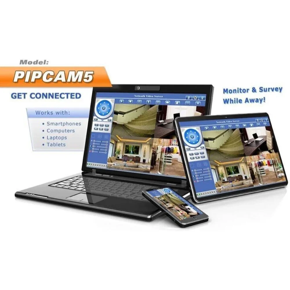 Pyle Wireless Home Security IP Camera WiFi Remote H.264 MJPEG Video Monitor